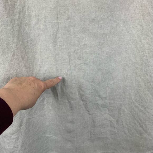 Garnet Hill Shirt Dress Linen Tan Sleeveless Collared Neutral Size 10 - Picture 9 of 11